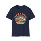 Saved & Sandy Beach Umbrella Retro T-Shirt
