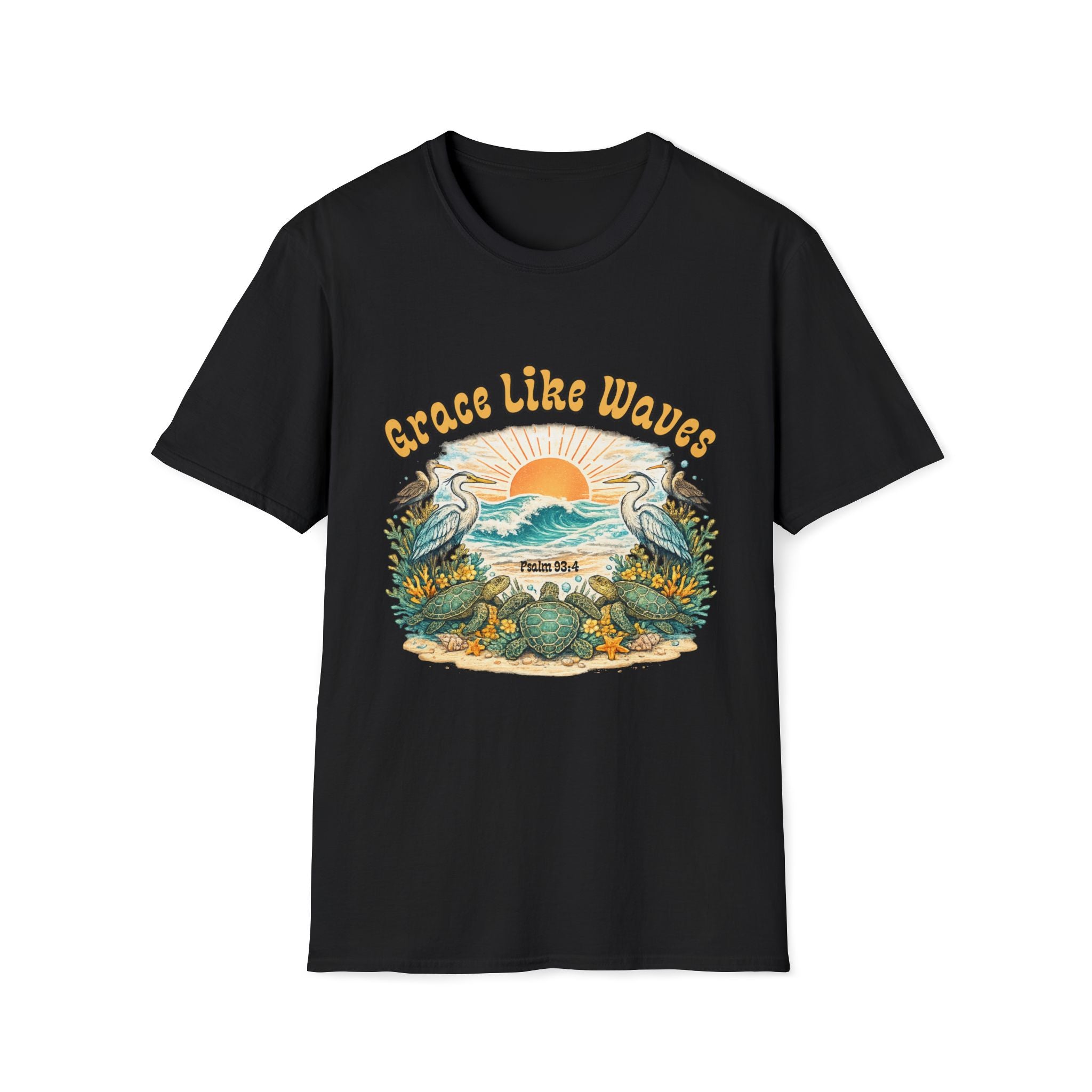 Grace Like Waves Turtles Sunrise T-Shirt