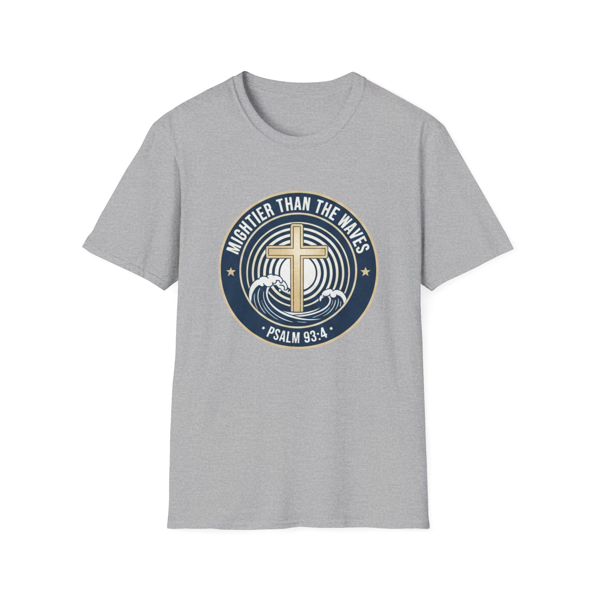 Mightier Than The Waves Psalm 93:4 Badge - T-Shirt