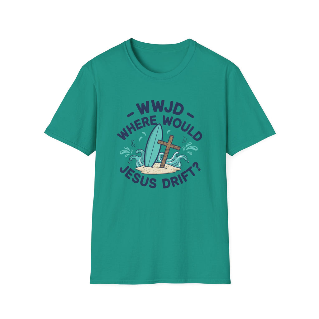 WWJD Where Would Jesus Drift? T-Shirt