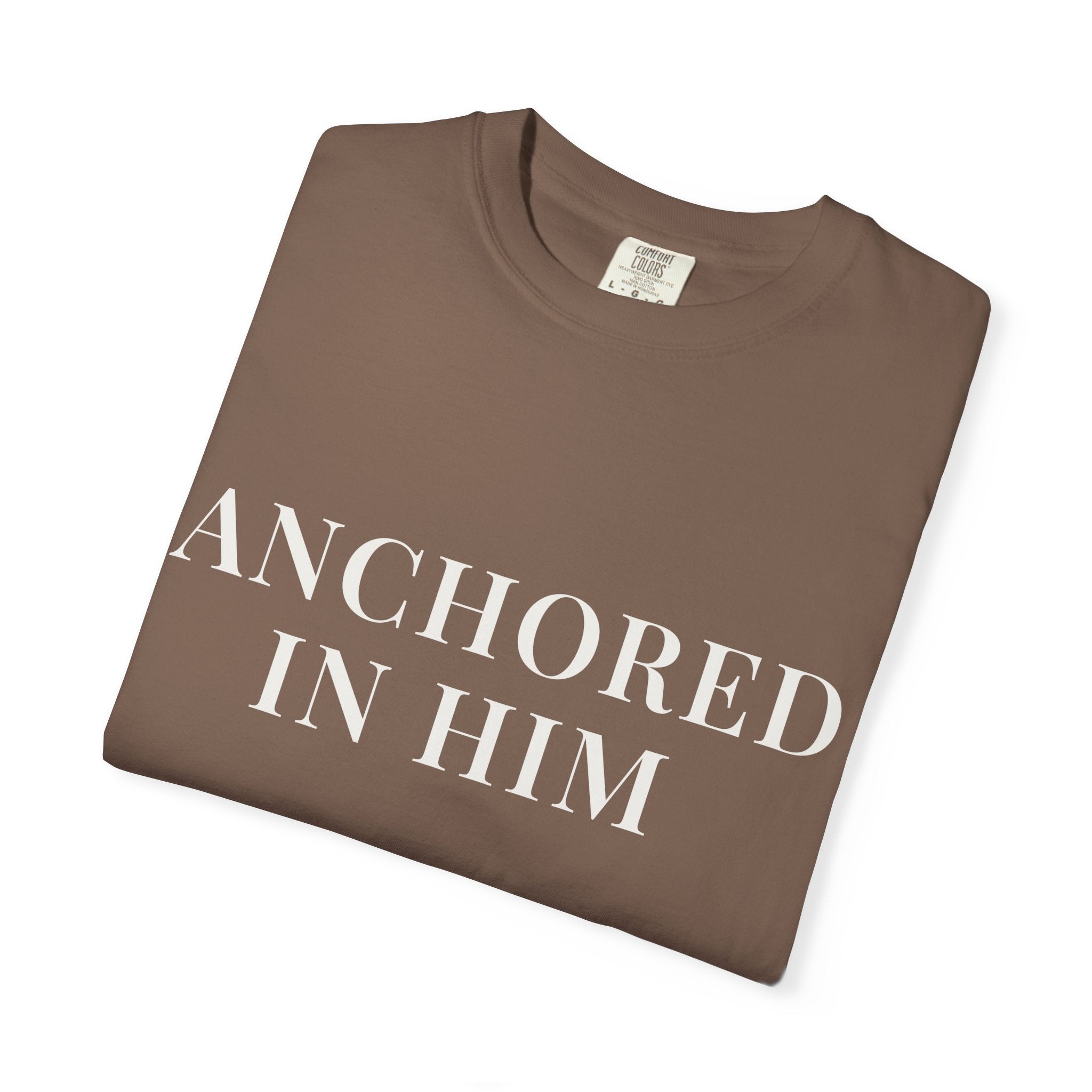 ANCHORED IN HIM — Christian T-Shirt