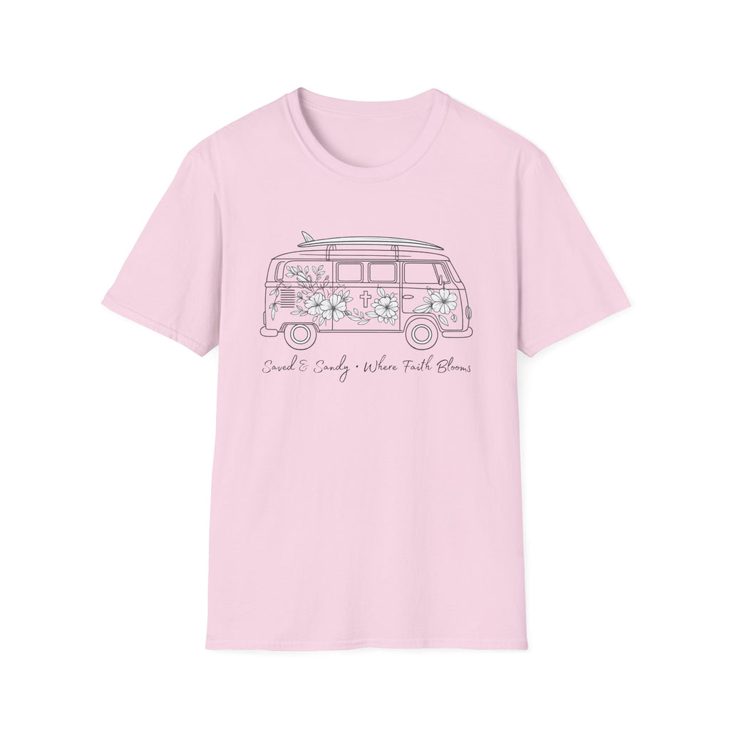 Saved & Sandy Where Faith Blooms - T-Shirt