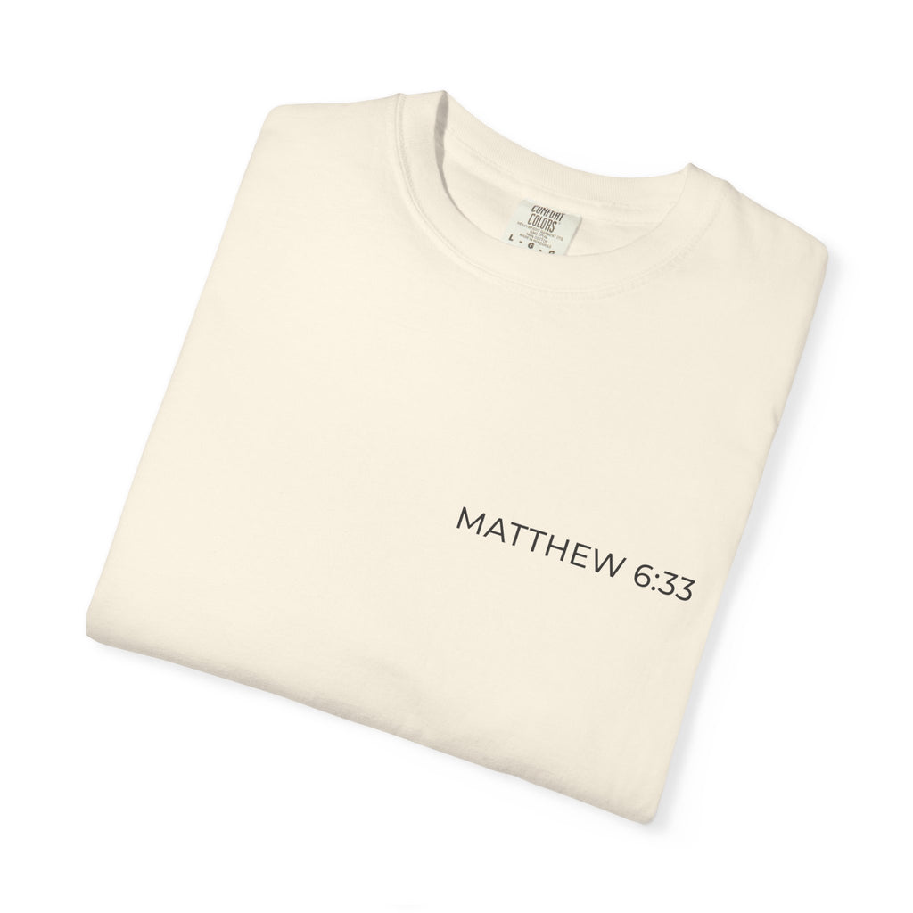 MATTHEW 6:33 — Micro Chest Christian T-Shirt