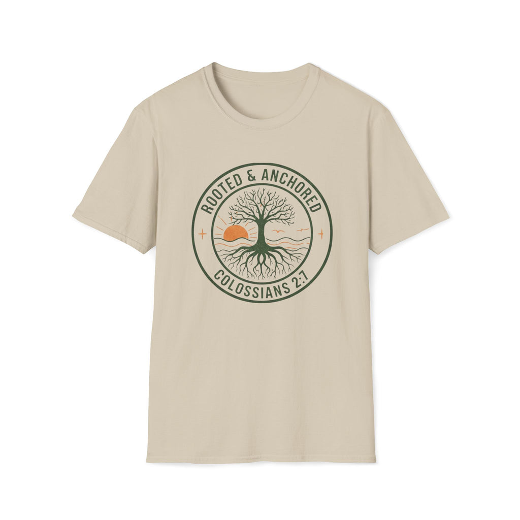 Rooted & Anchored Colossians 2:7 T-Shirt