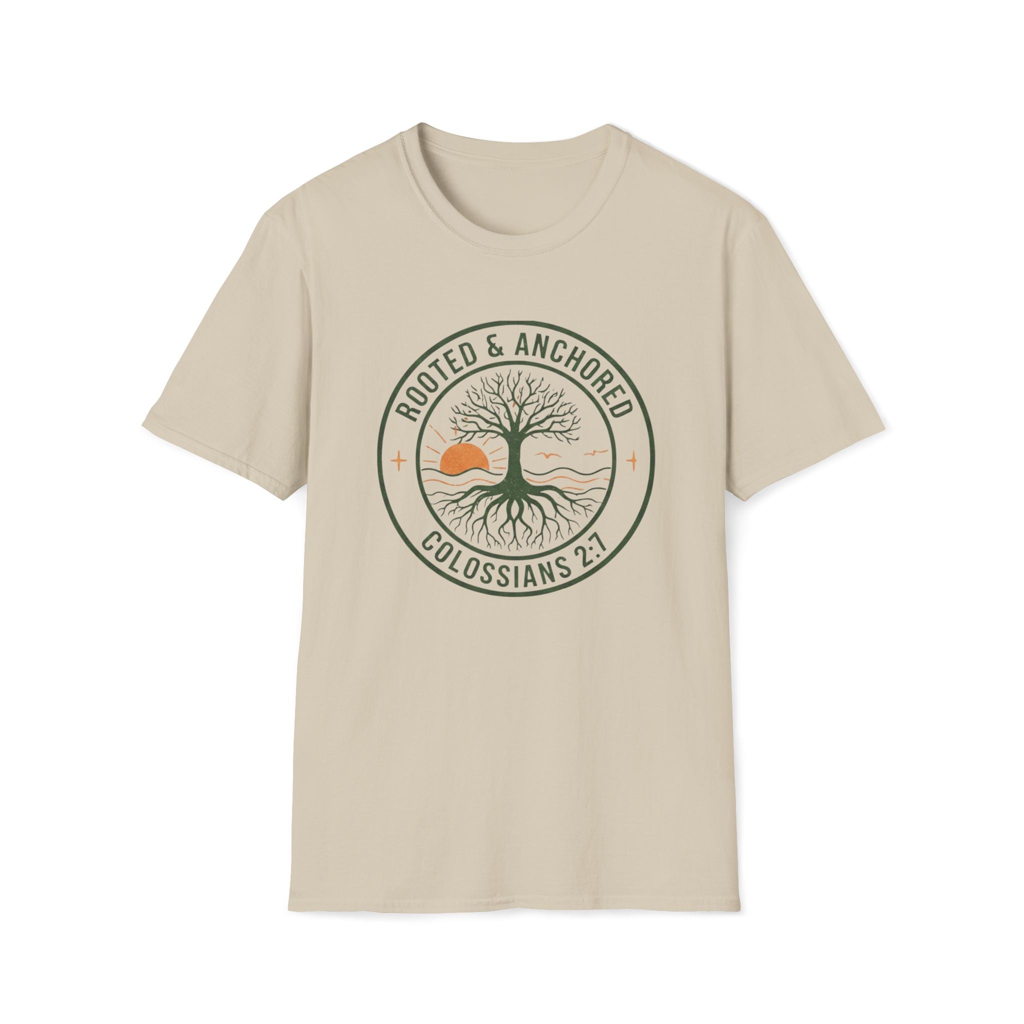 Rooted & Anchored Colossians 2:7 T-Shirt