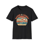 Saved & Sandy Beach Umbrella Retro T-Shirt
