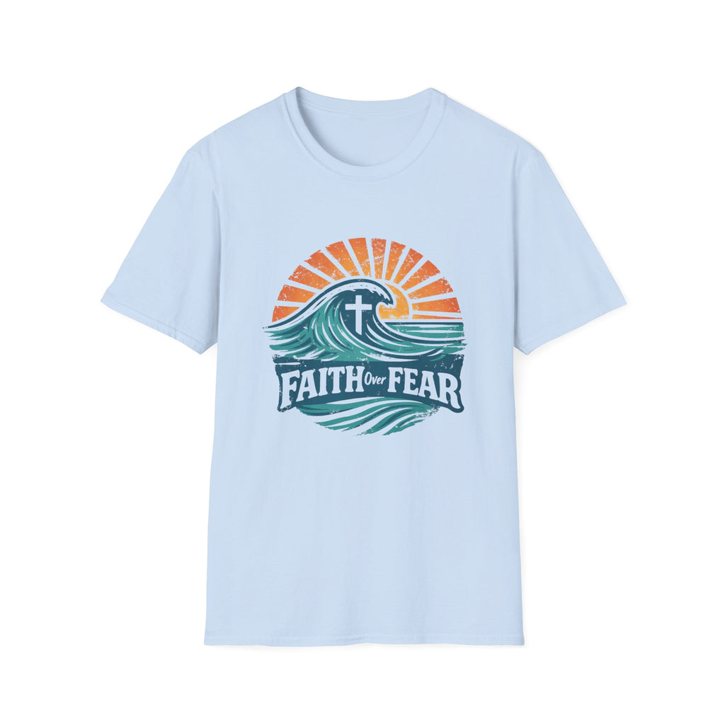Faith Over Fear Wave Sunset - T-Shirt
