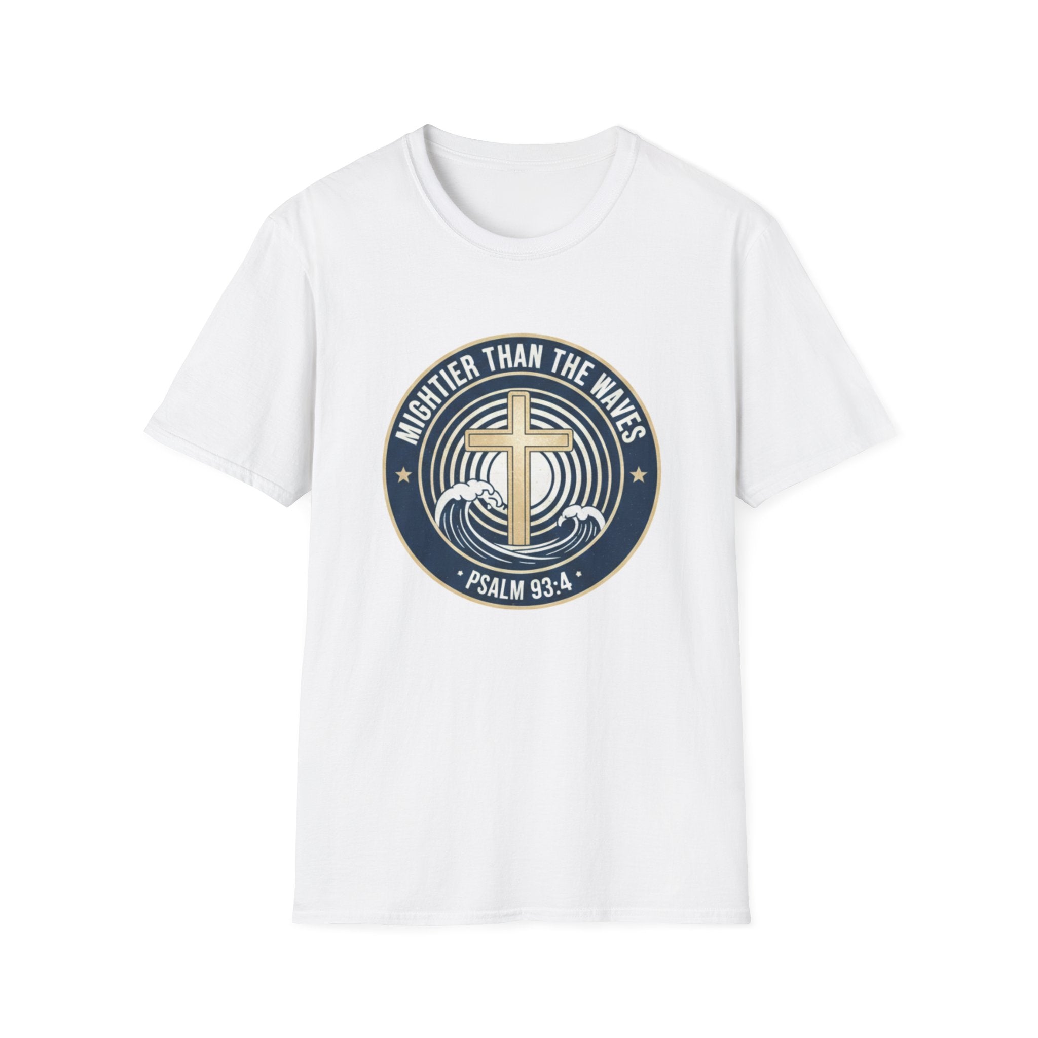 Mightier Than The Waves Psalm 93:4 Badge - T-Shirt
