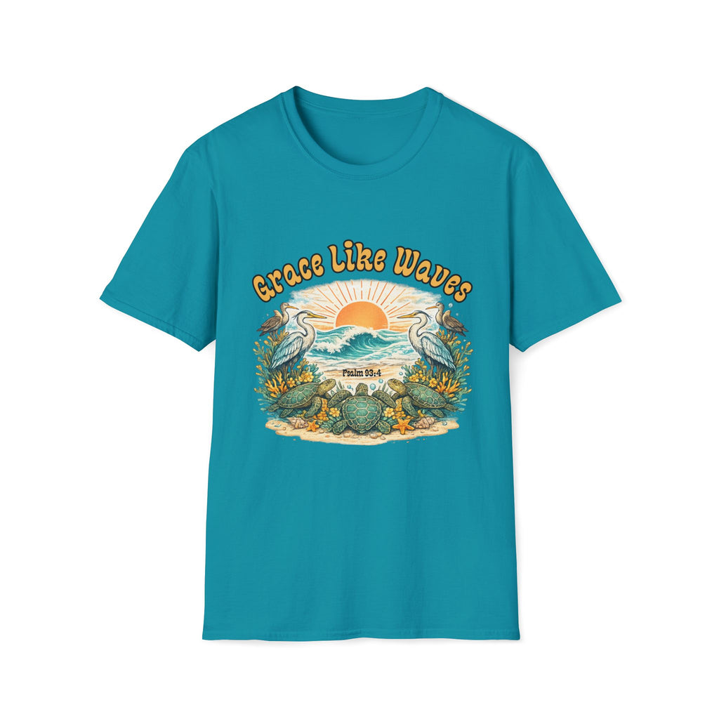 Grace Like Waves Turtles Sunrise T-Shirt