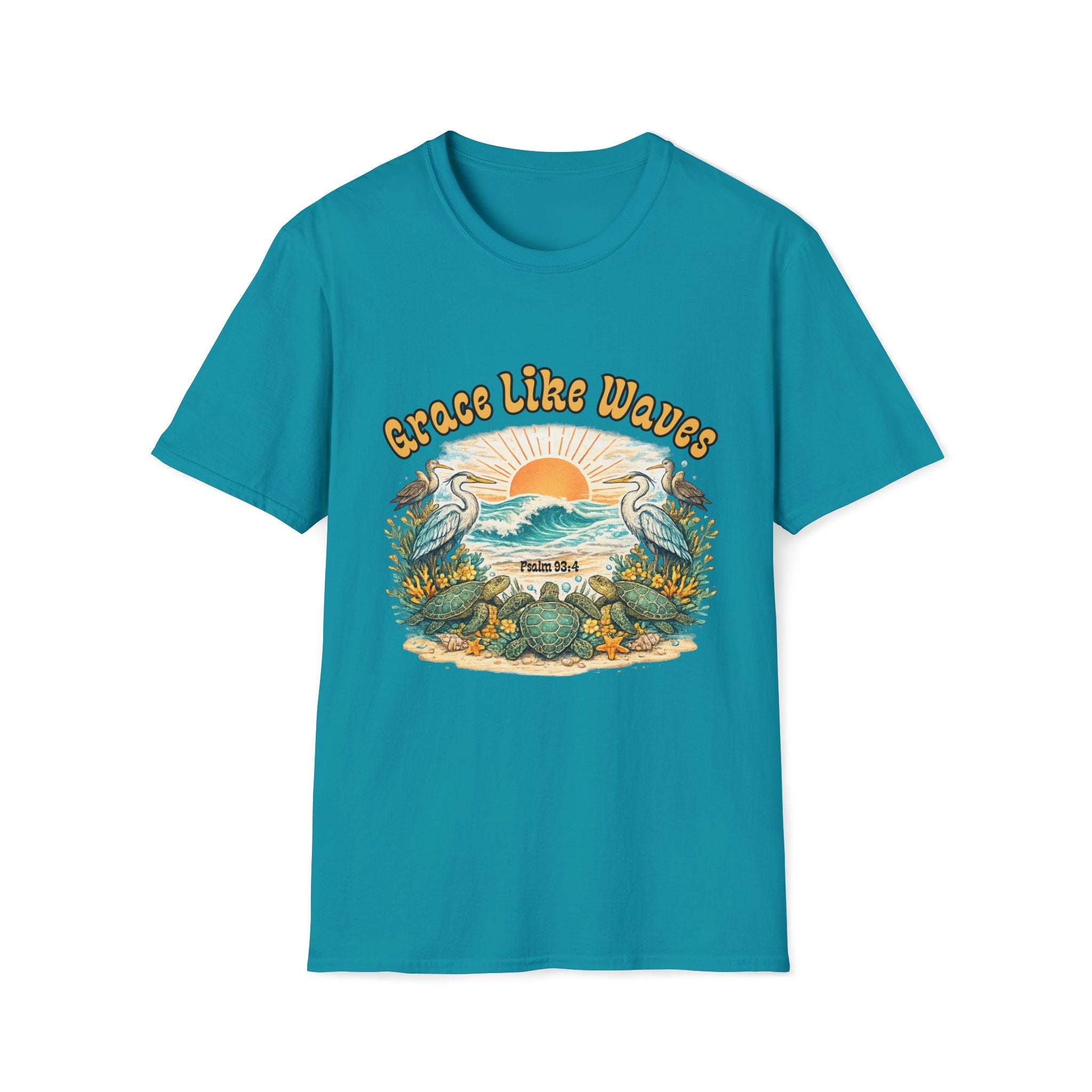 Grace Like Waves Turtles Sunrise T-Shirt