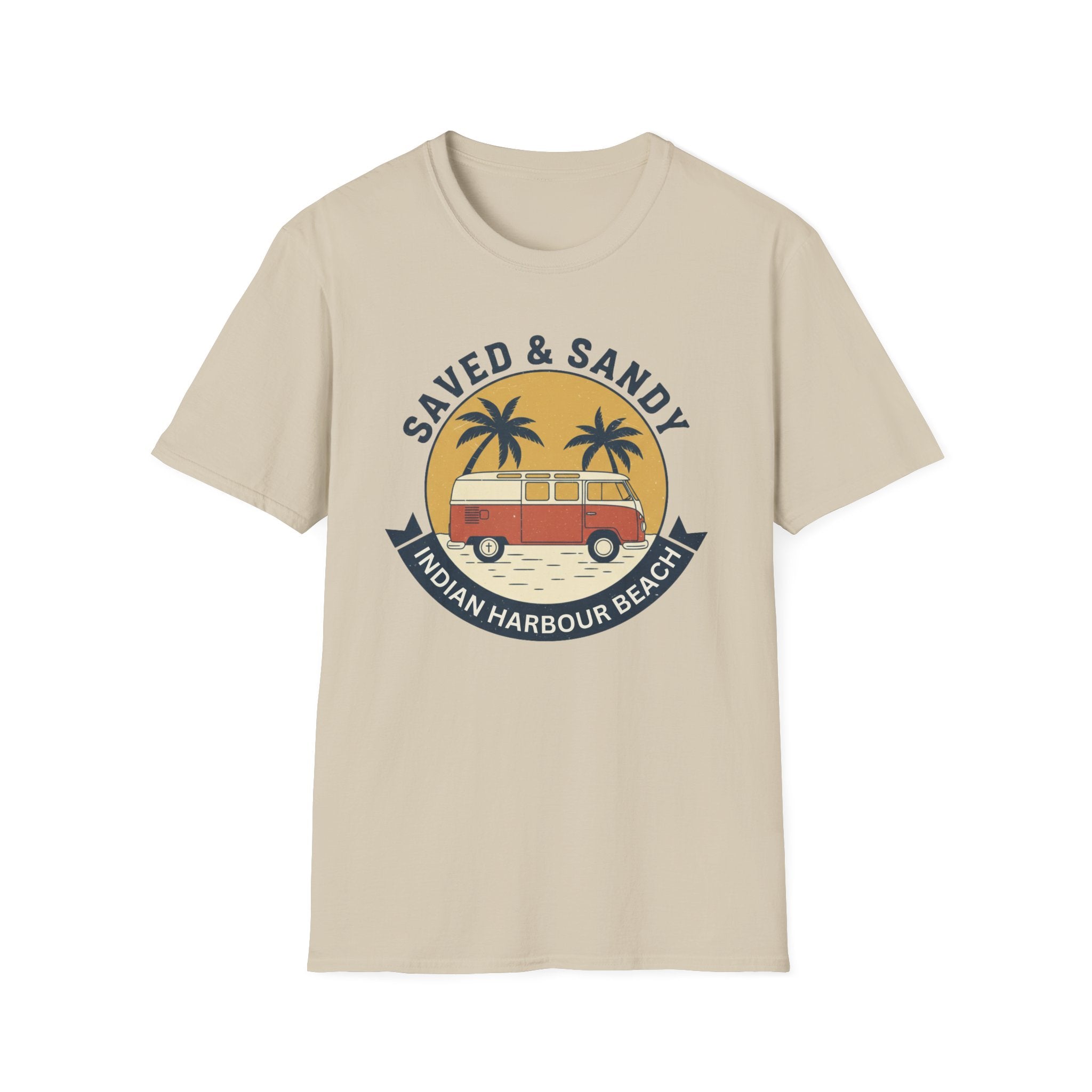 Saved & Sandy Van Palm Trees Indian Harbour Beach - T-Shirt