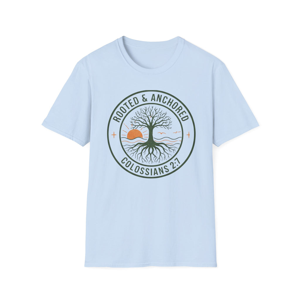 Rooted & Anchored Colossians 2:7 - T-Shirt