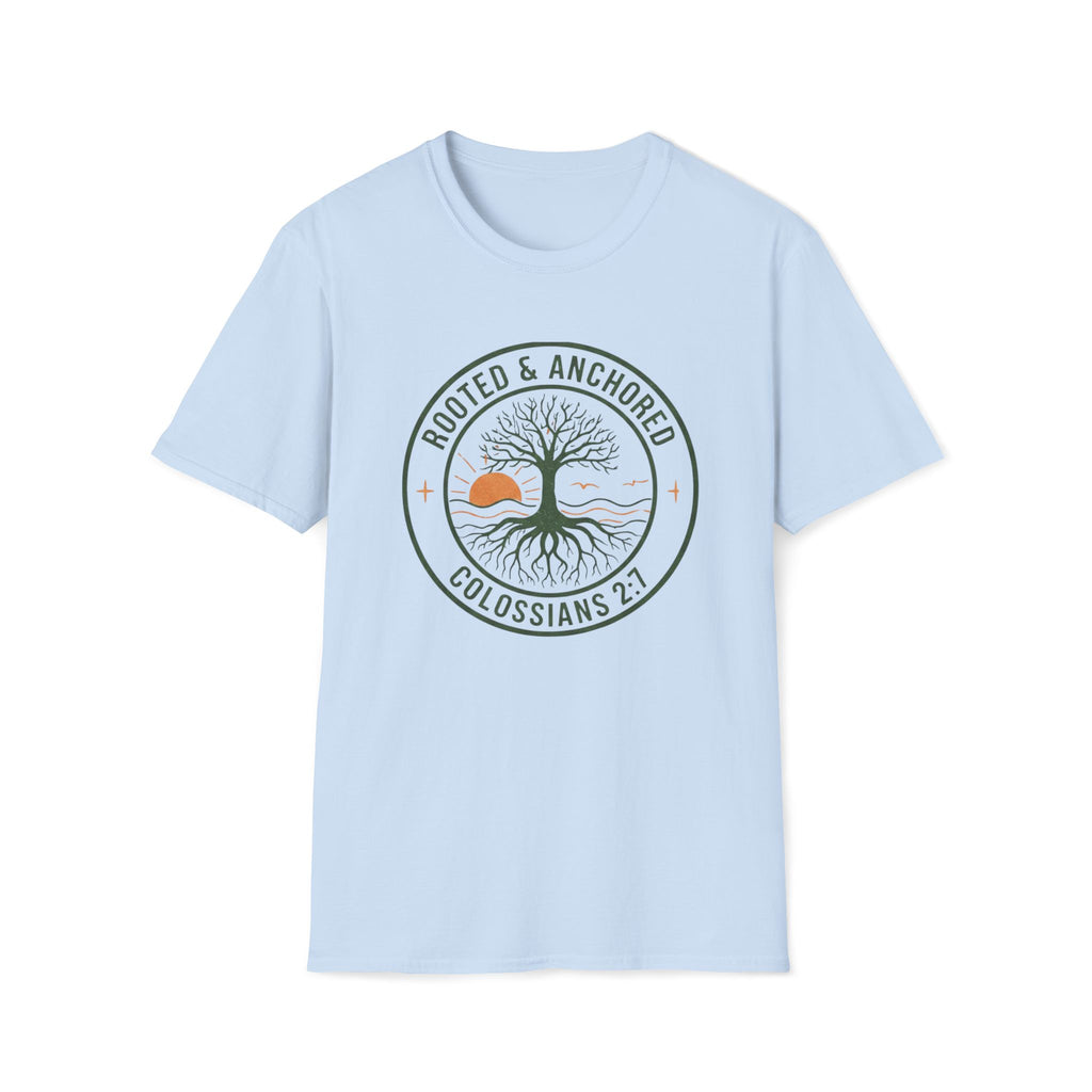Rooted & Anchored Colossians 2:7 T-Shirt