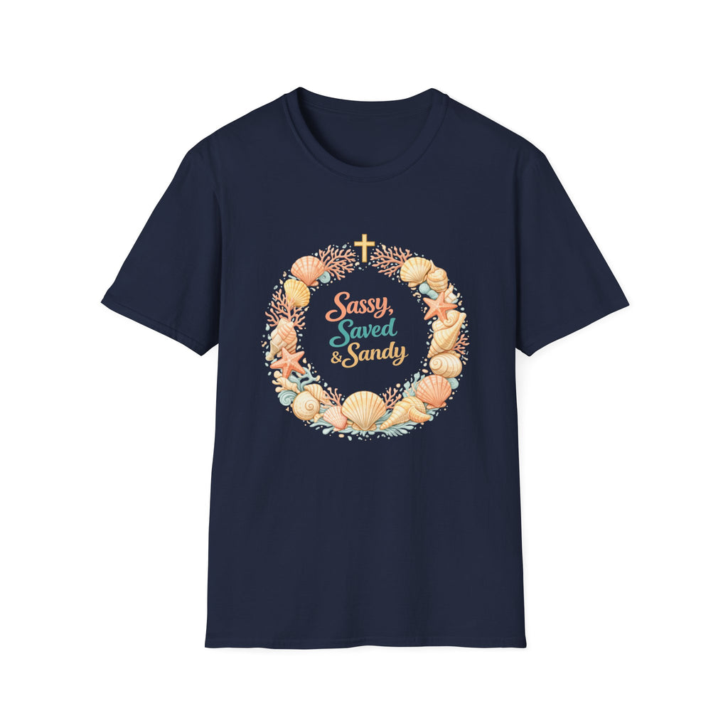 Sassy Saved & Sandy Coral Wreath - T-Shirt