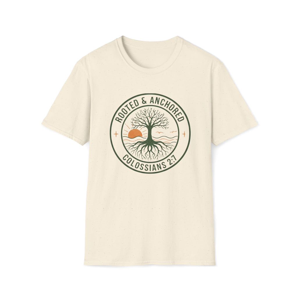 Rooted & Anchored Colossians 2:7 T-Shirt