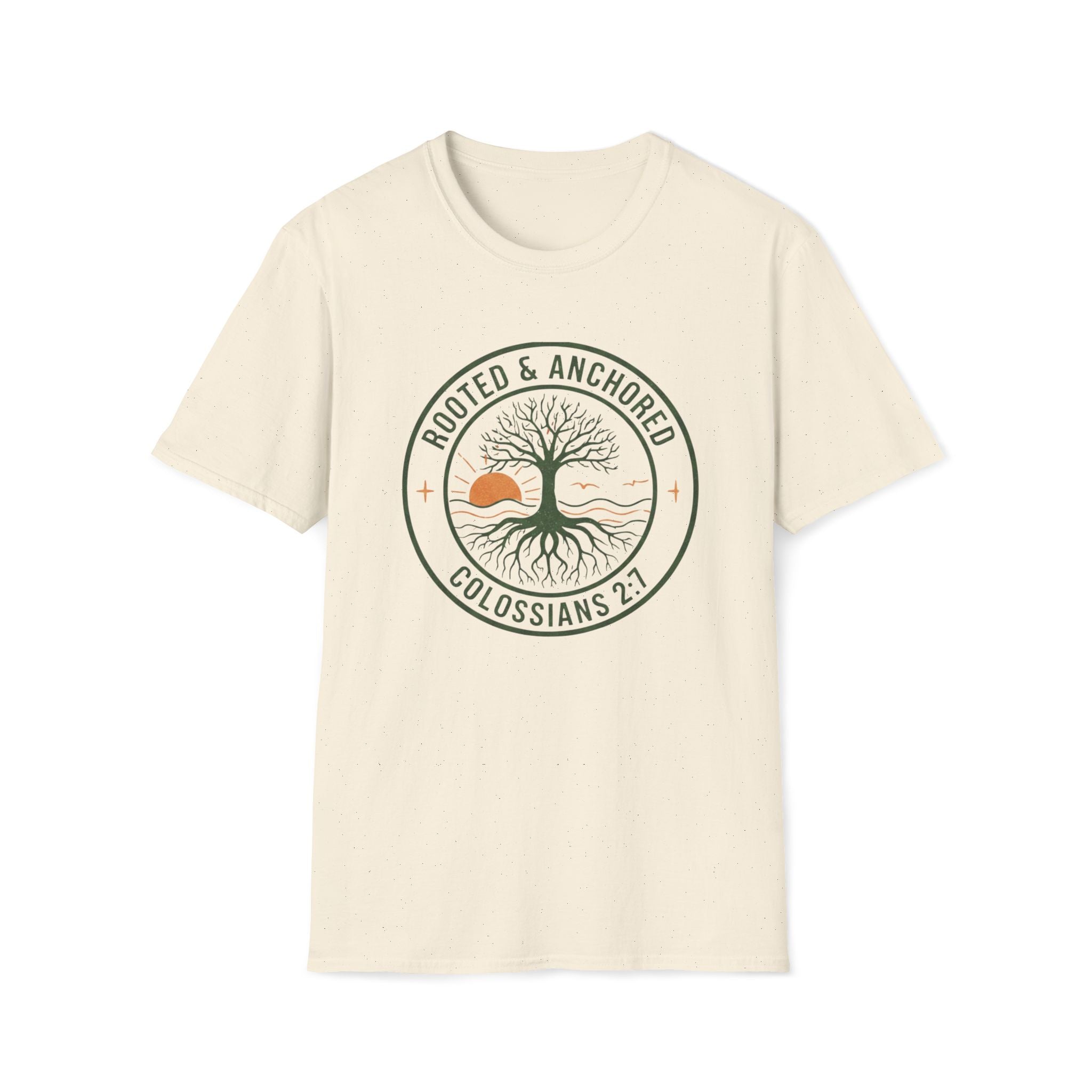 Rooted & Anchored Colossians 2:7 T-Shirt
