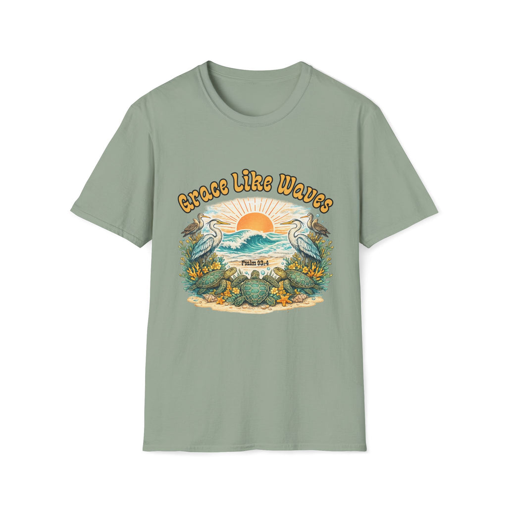 Grace Like Waves Turtles Sunrise T-Shirt