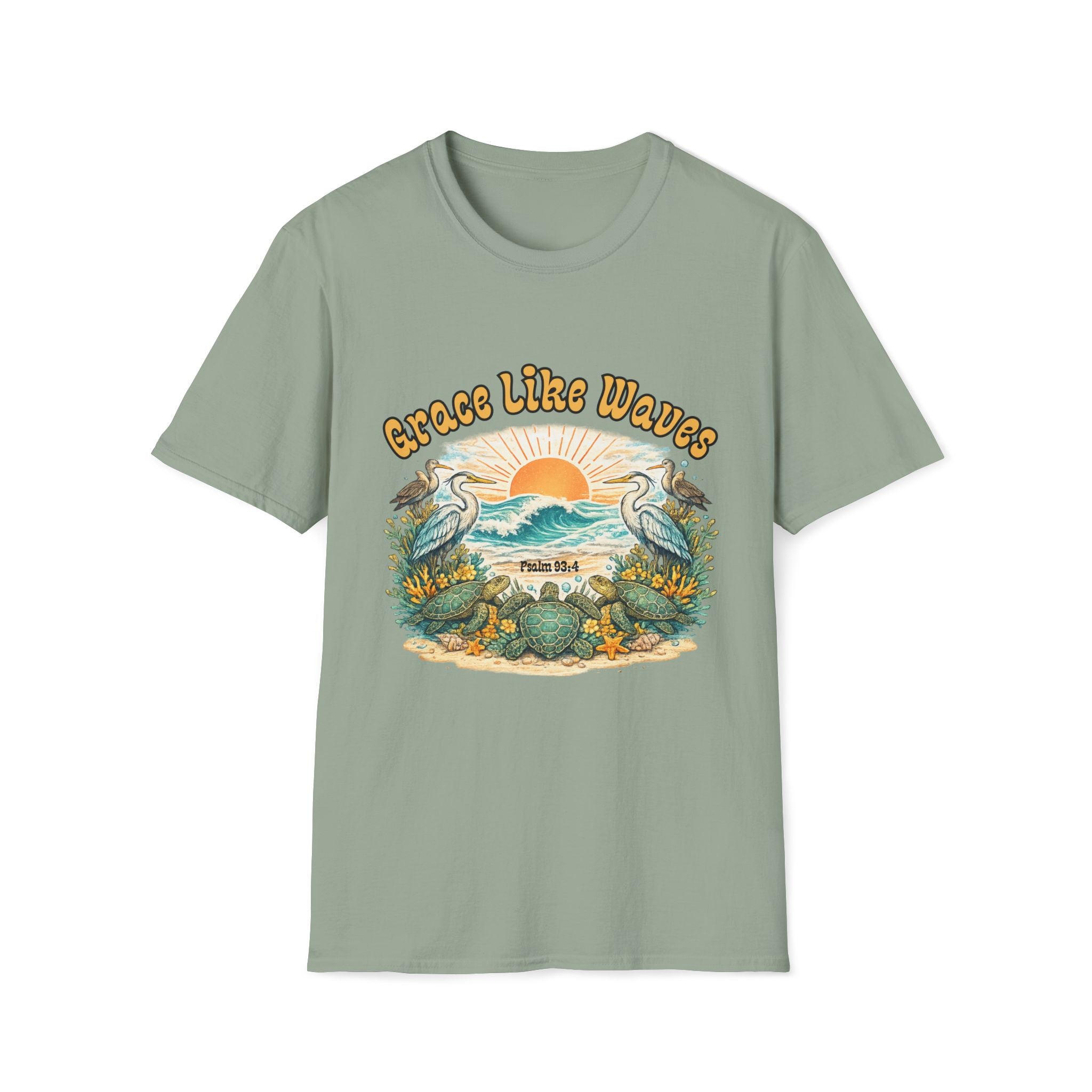 Grace Like Waves Turtles Sunrise T-Shirt
