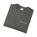 JOHN 16:33 — Micro Chest Christian T-Shirt