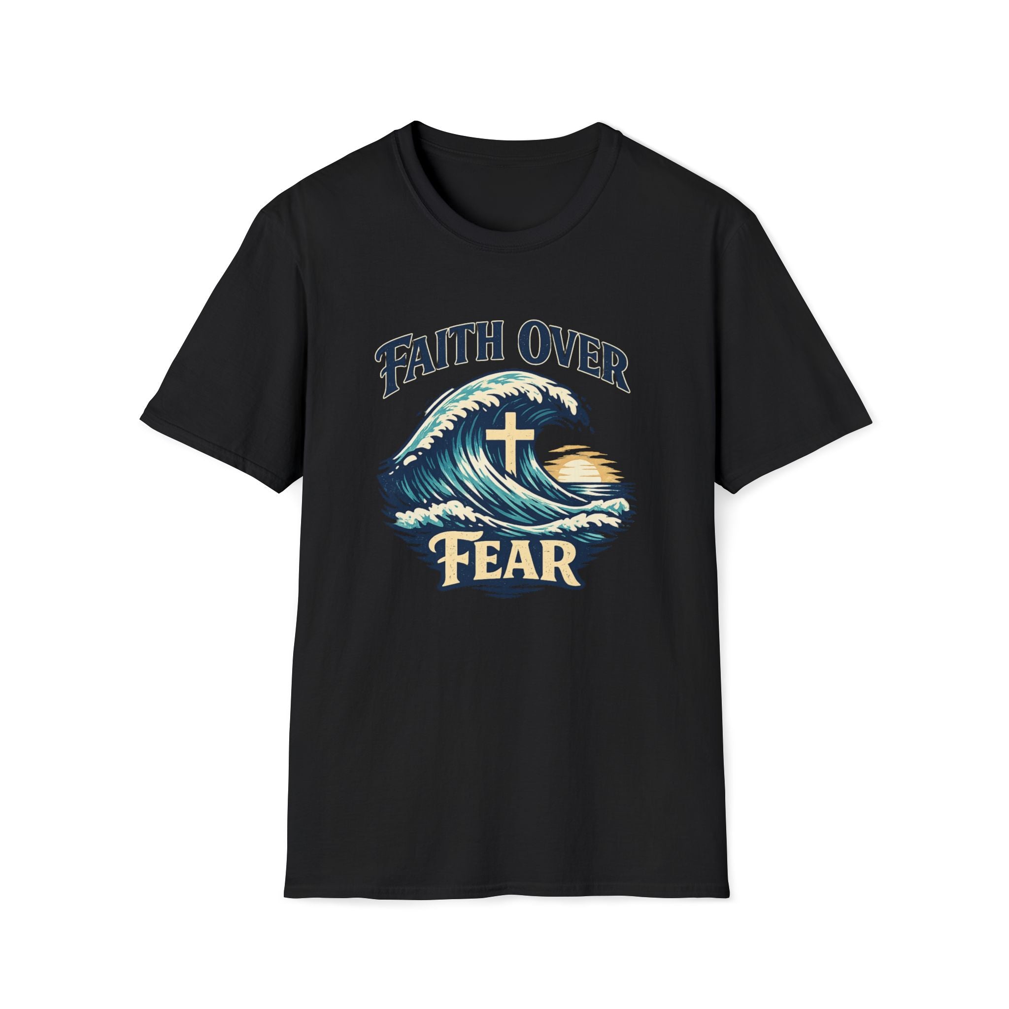 Faith Over Fear Wave Sunset T-Shirt