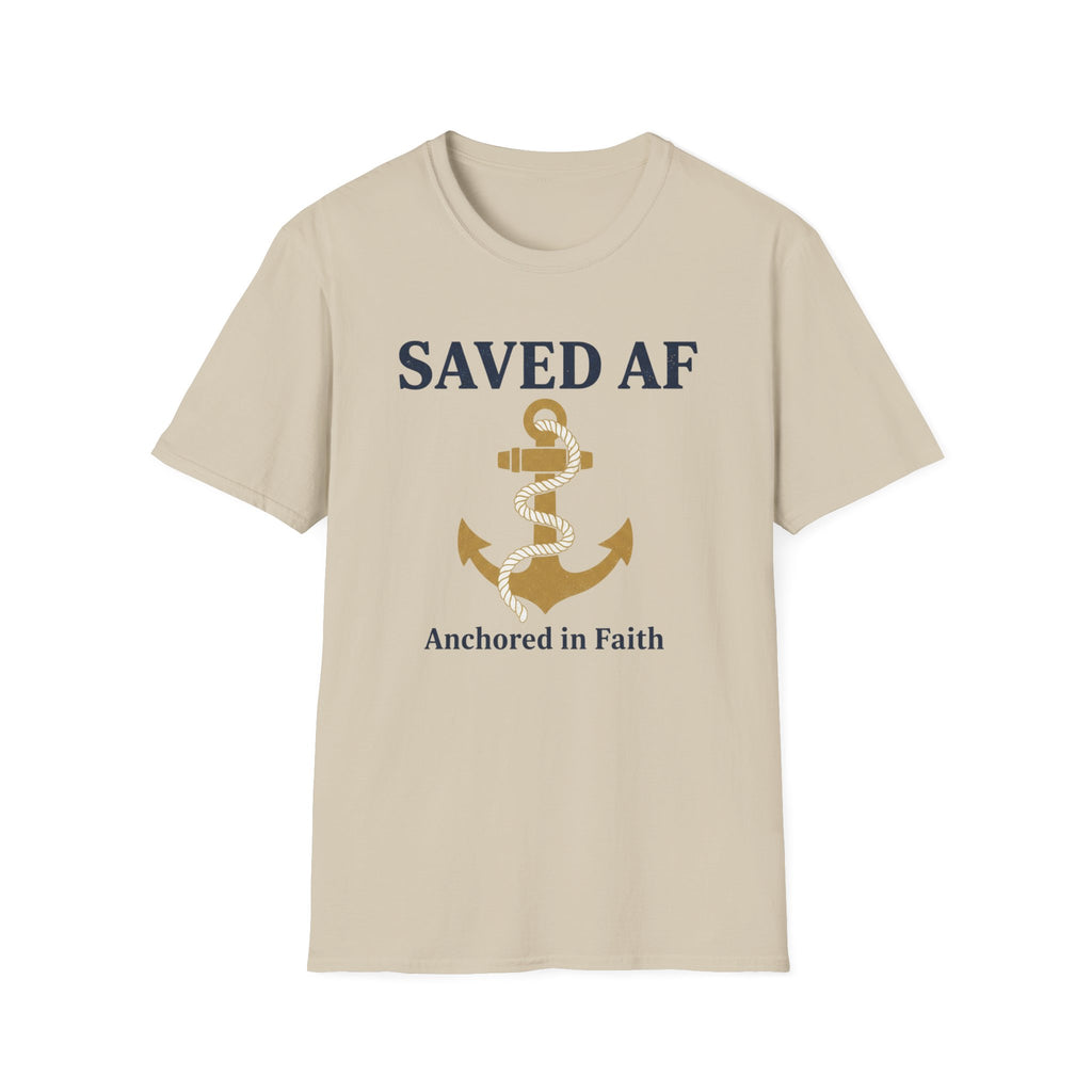Saved AF Anchored in Faith - T-Shirt