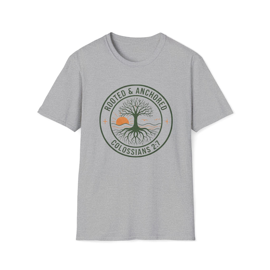 Rooted & Anchored Colossians 2:7 T-Shirt