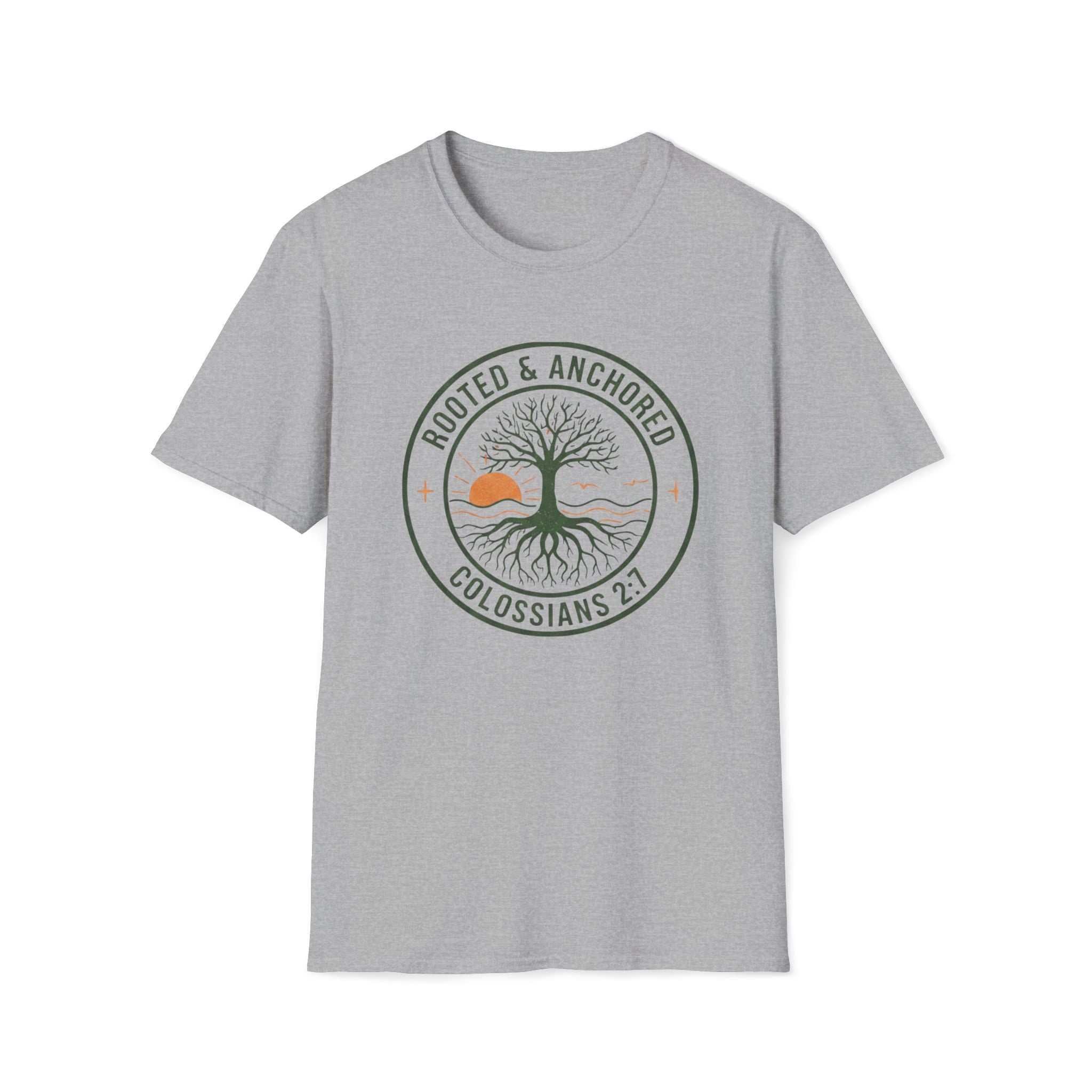 Rooted & Anchored Colossians 2:7 T-Shirt