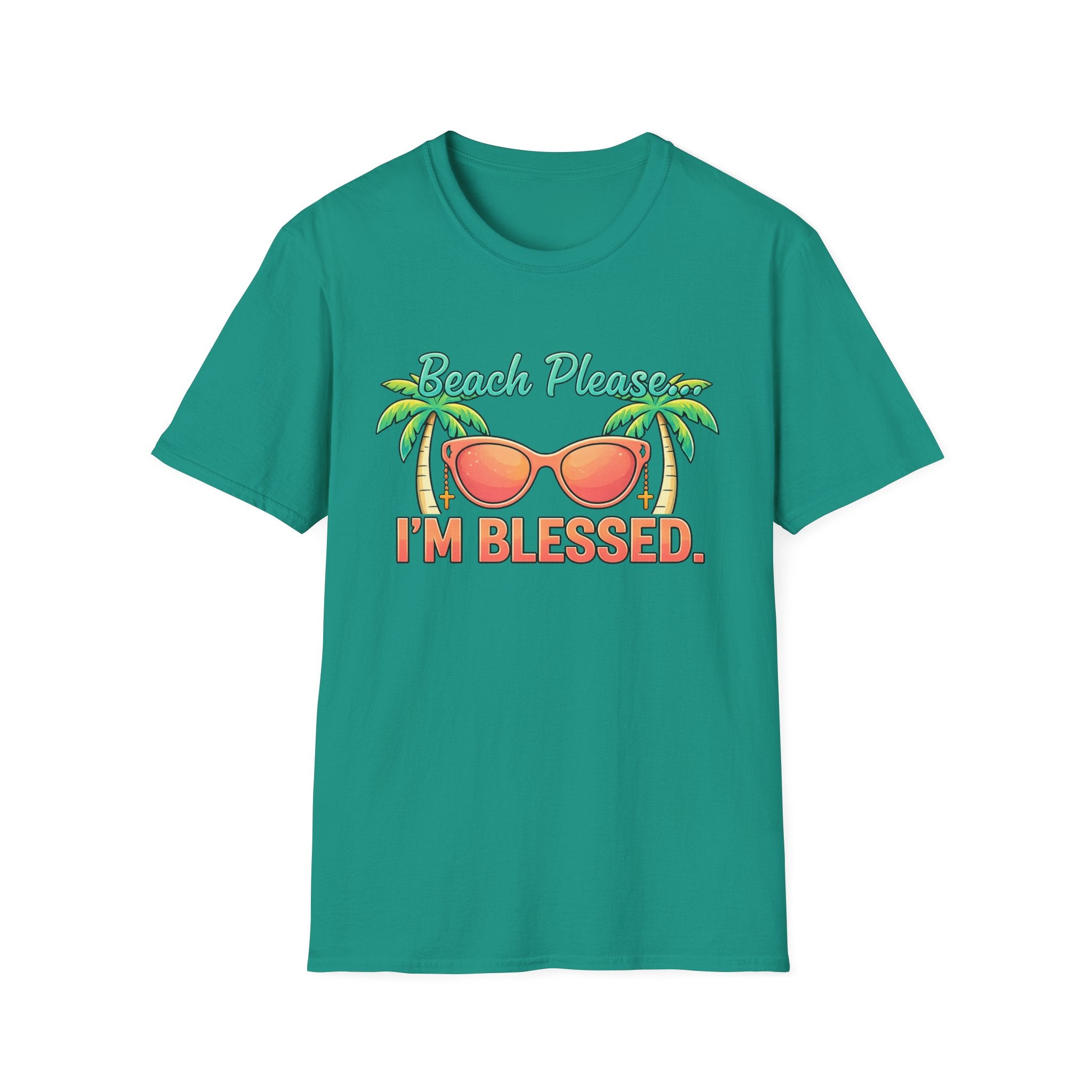 Beach Please I'm Blessed Retro  Vibe - T-Shirt