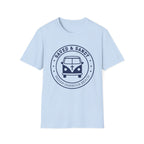 Saved & Sandy Indian Harbour Beach Van Design - T-Shirt