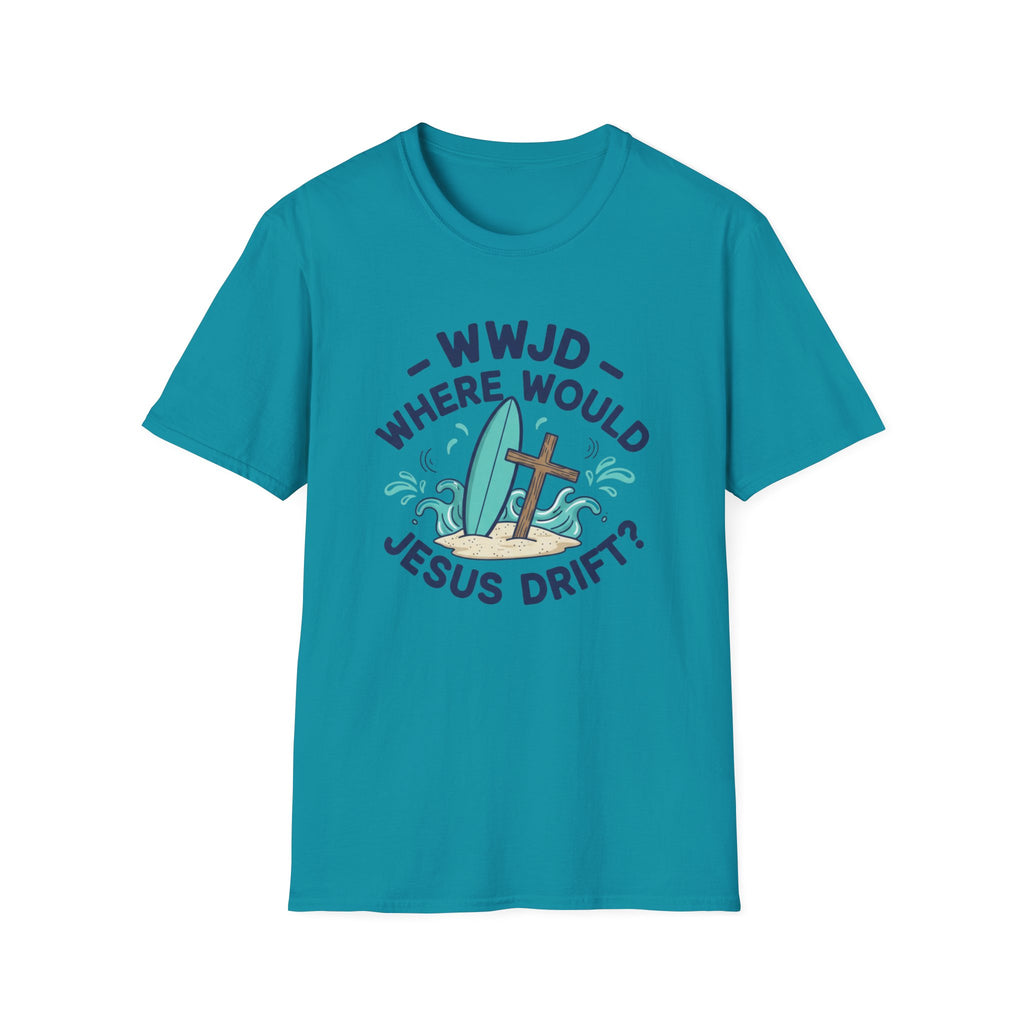 WWJD Where Would Jesus Drift? T-Shirt