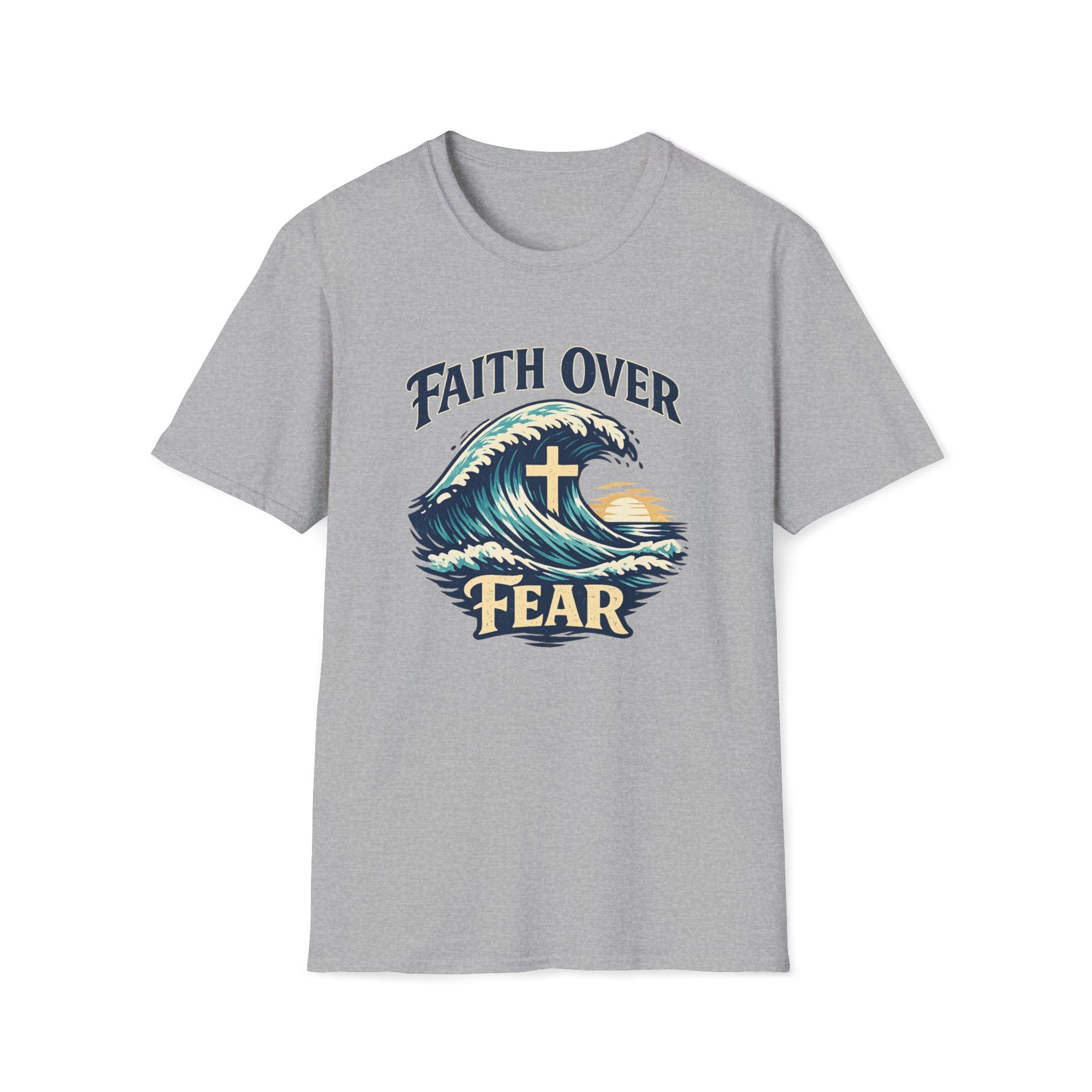 Faith Over Fear Wave Sunset T-Shirt
