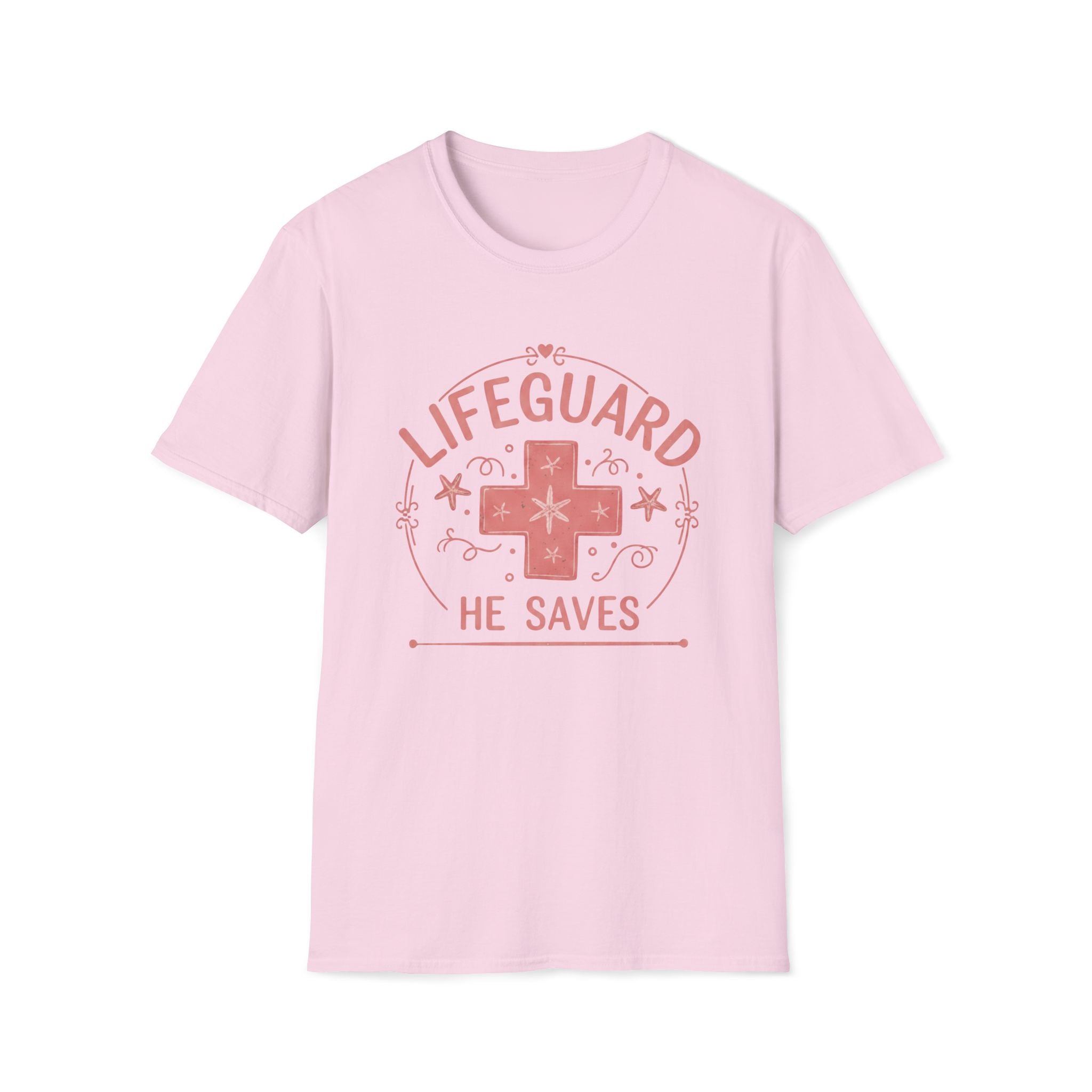 Lifeguard He Saves Pink T-Shirt
