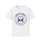 Saved & Sandy Indian Harbour Beach Van Design - T-Shirt