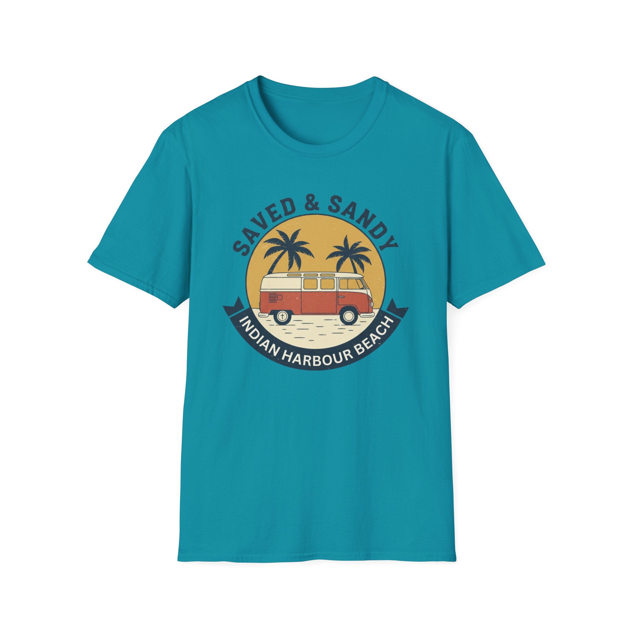 Saved & Sandy Van Palm Trees Indian Harbour Beach - T-Shirt