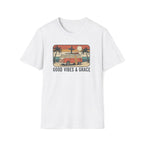 Good Vibes & Grace Van Surfing Sunset 70s Vibe T-Shirt
