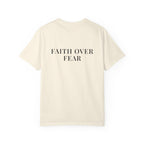 FAITH OVER FEAR — Back Print Christian T-Shirt
