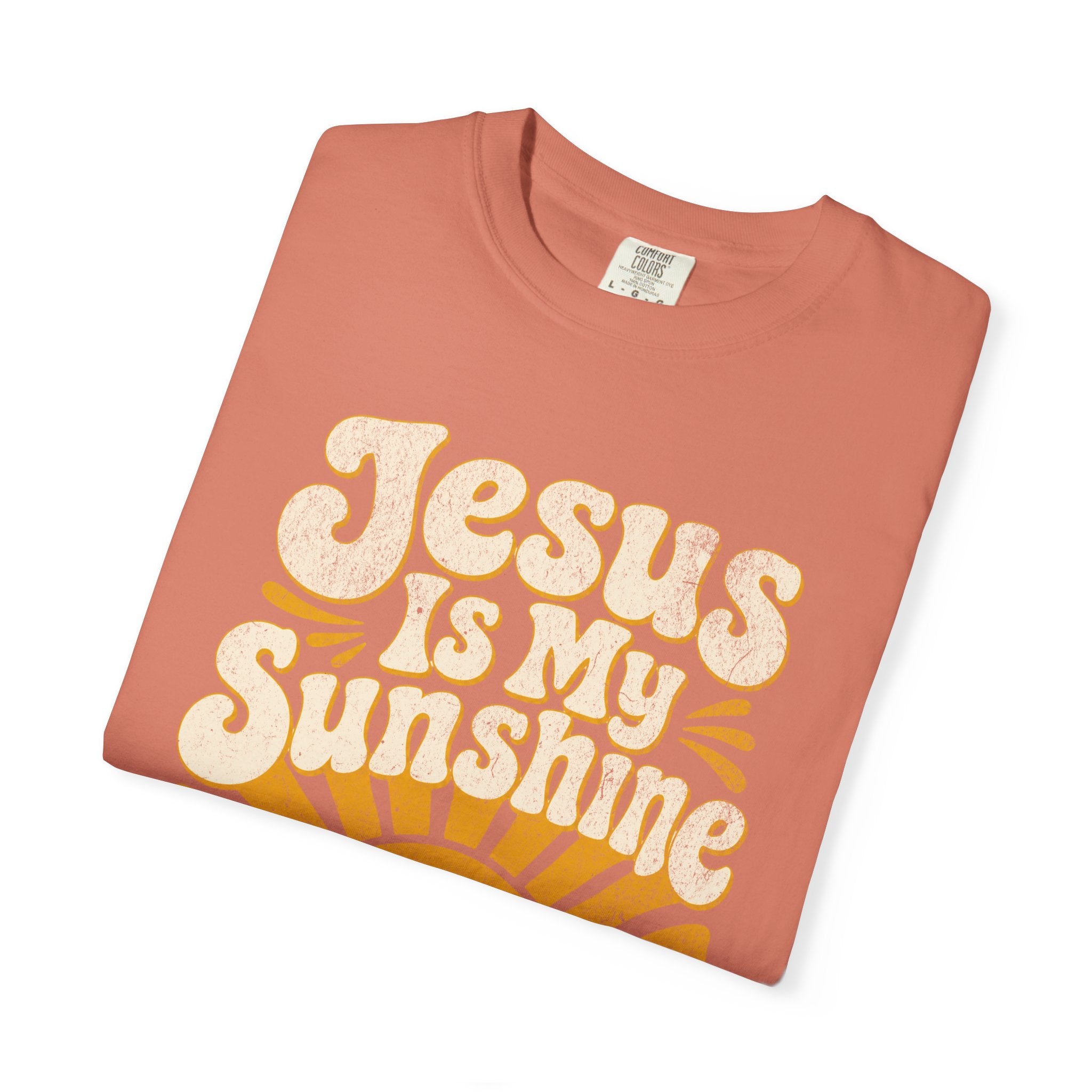 Jesus Is My Sunshine Chrisitianity Shirt Comfort Colors, Retro Christian Beach Tee, Coastal Sunset Graphic