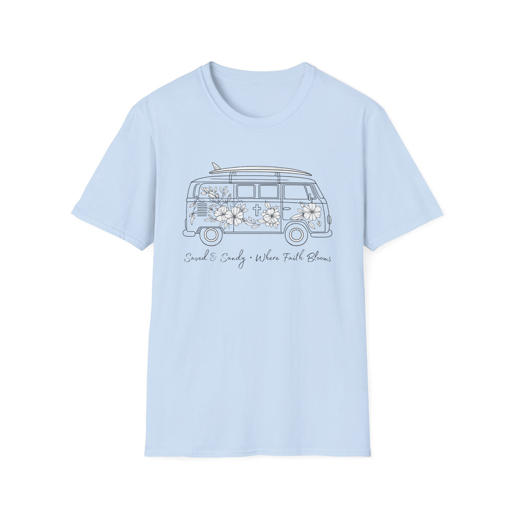 Saved & Sandy Where Faith Blooms - T-Shirt