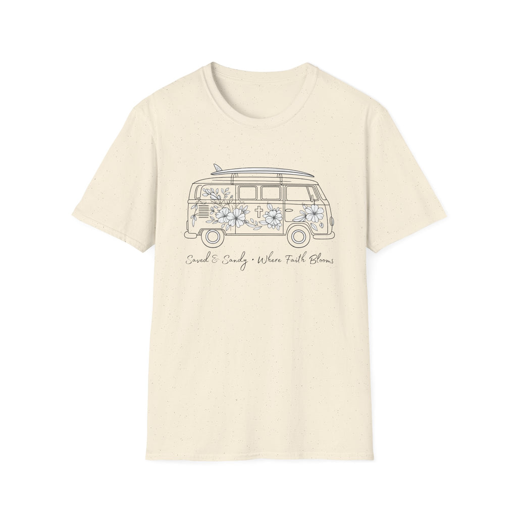 Saved & Sandy Where Faith Blooms - T-Shirt