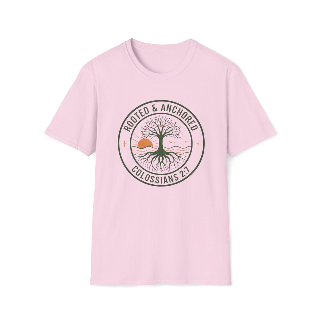 Rooted & Anchored Colossians 2:7 T-Shirt