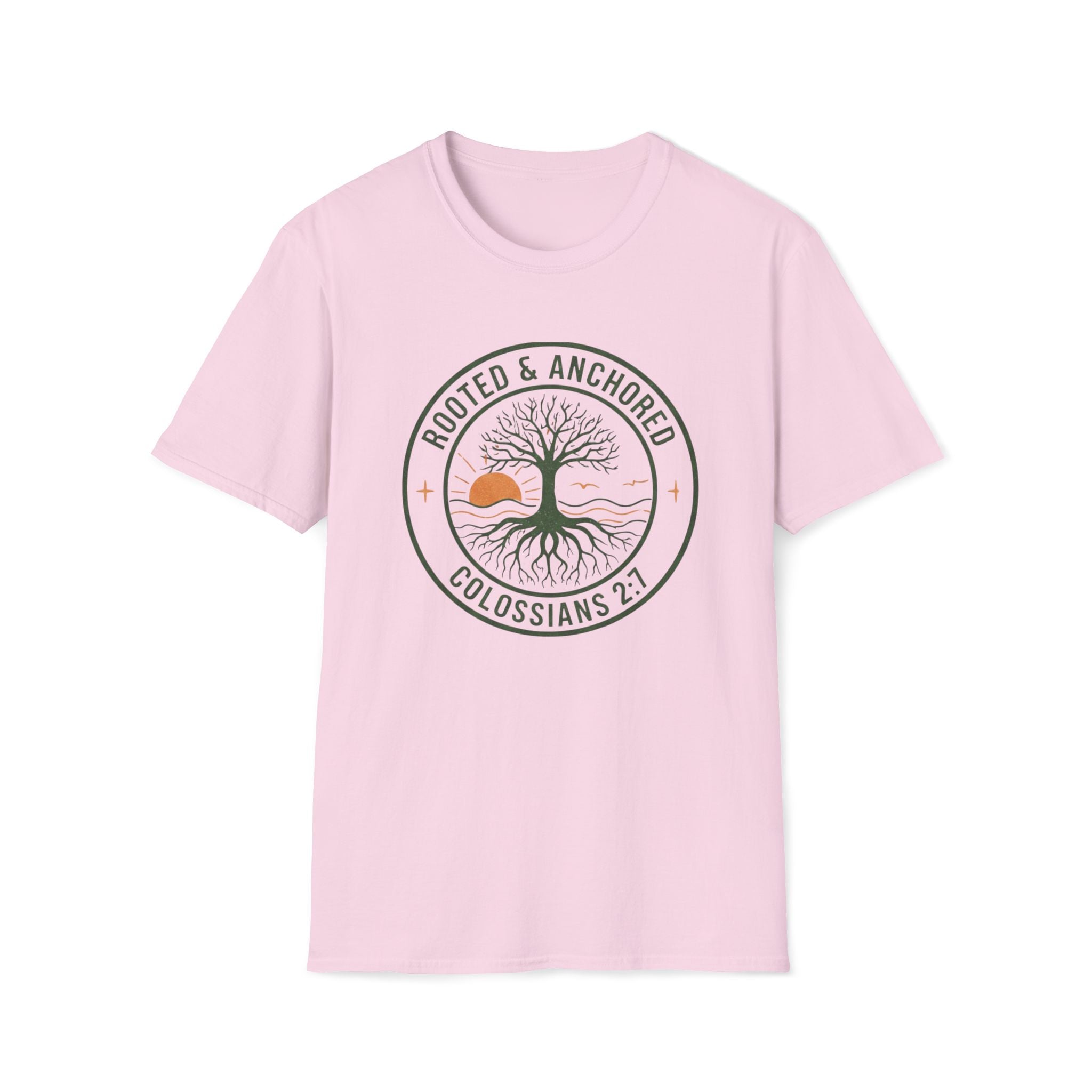 Rooted & Anchored Colossians 2:7 T-Shirt