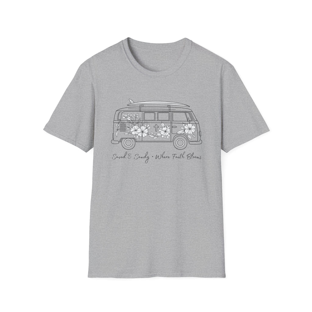 Saved & Sandy Where Faith Blooms - T-Shirt