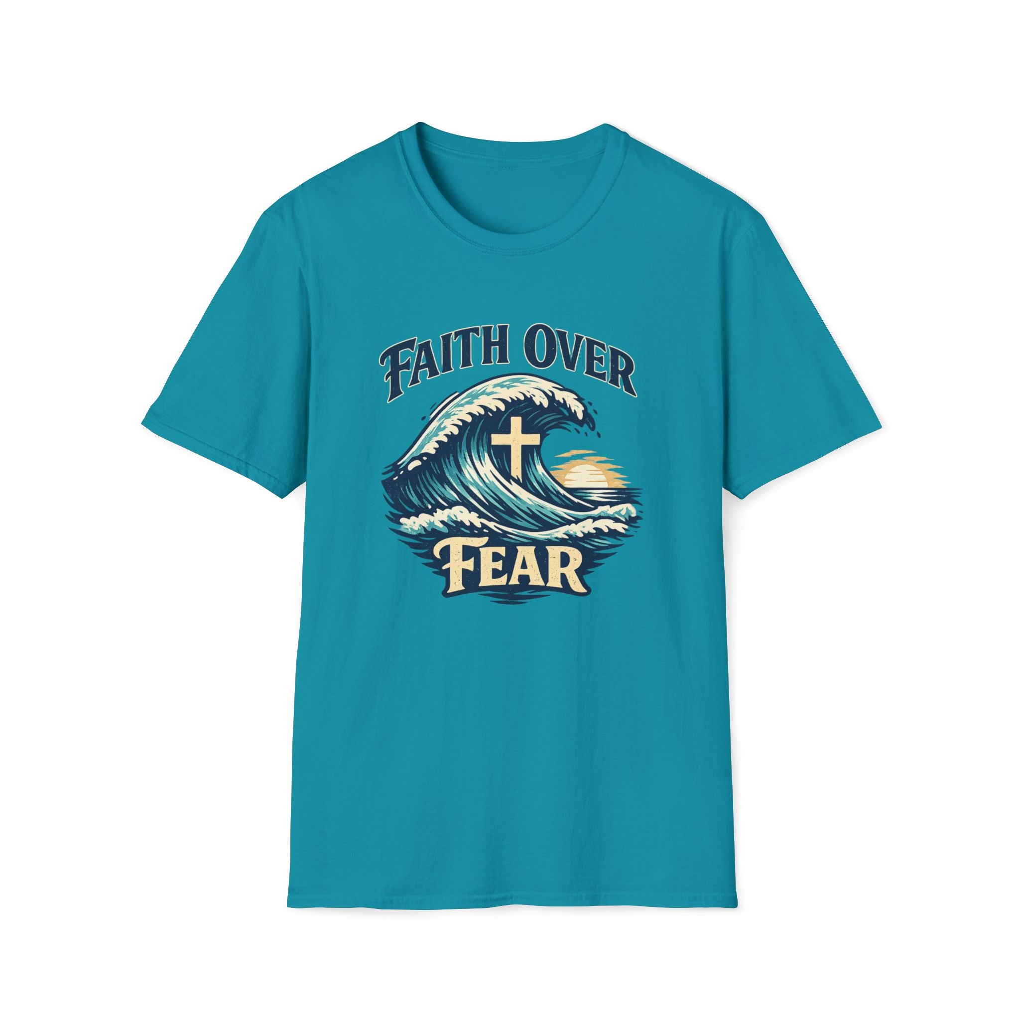 Faith Over Fear Wave Sunset T-Shirt