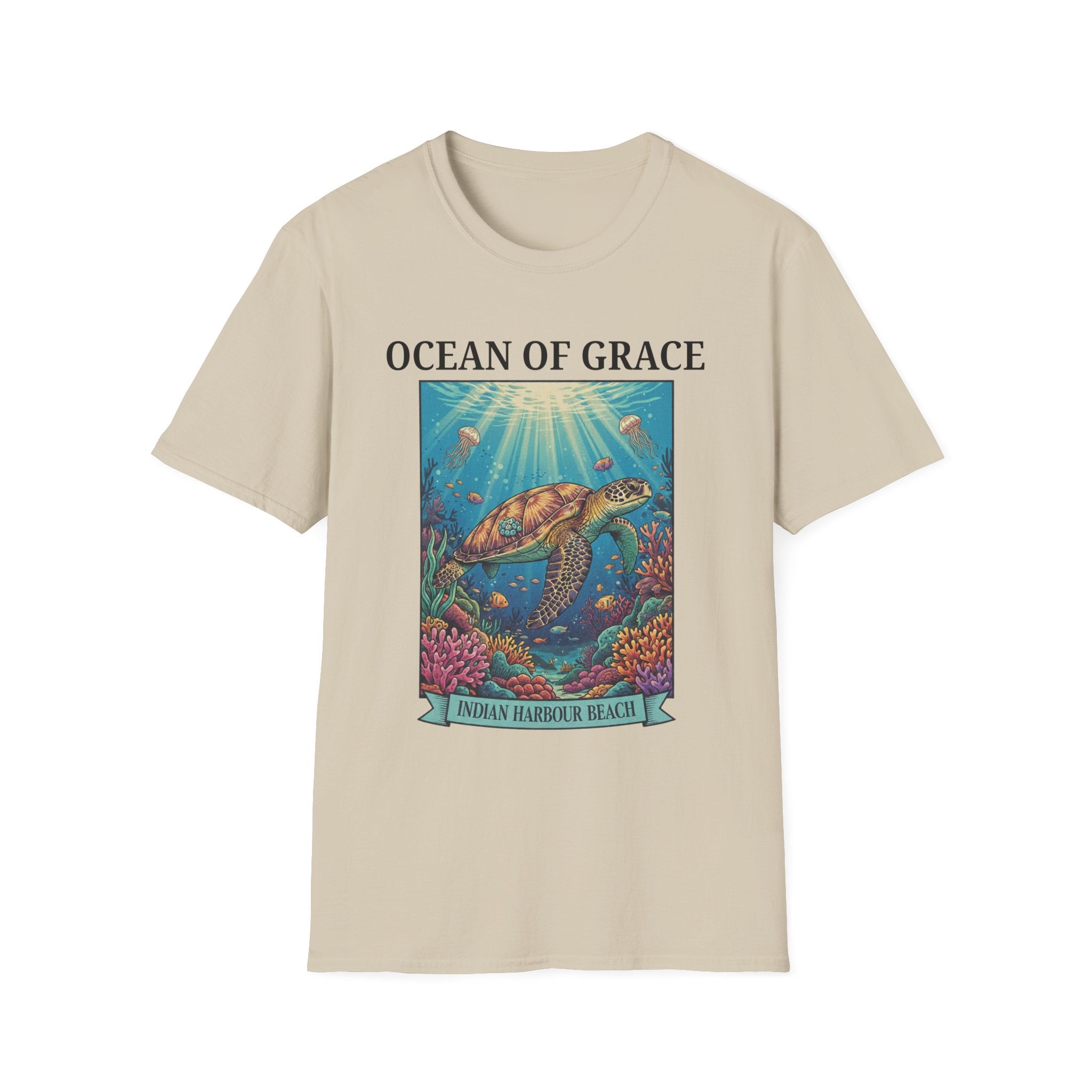 Ocean of Grace Sea Turtle Indian Harbour Beach - T-Shirt