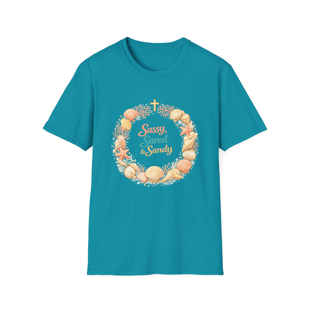 Sassy Saved & Sandy Coral Wreath - T-Shirt