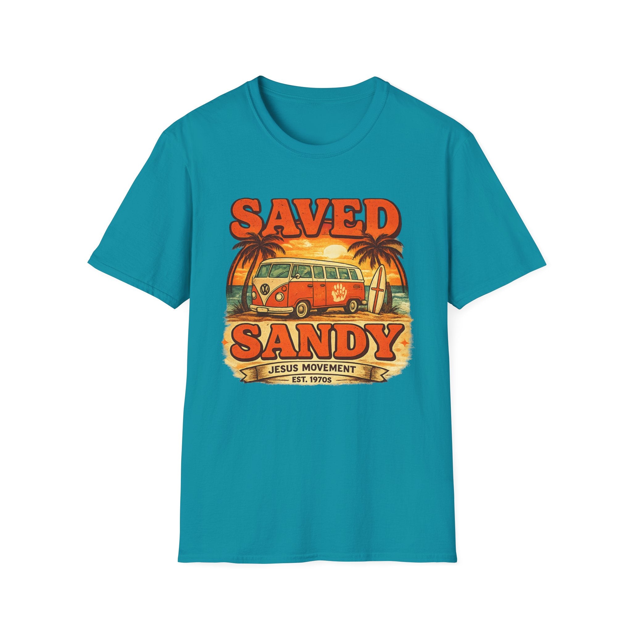 Jesus Movement Saved and Sandy - T-Shirt
