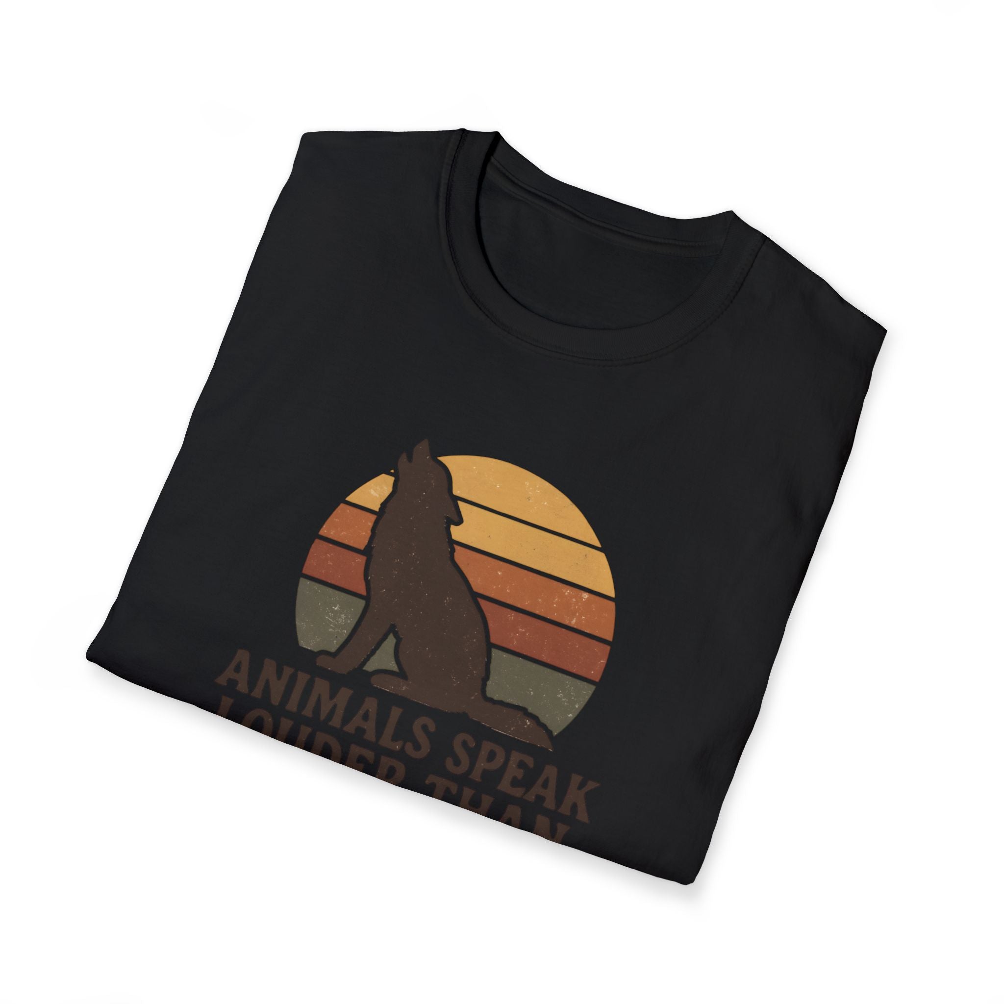 Wolf Silhouette at Sunset T-Shirt