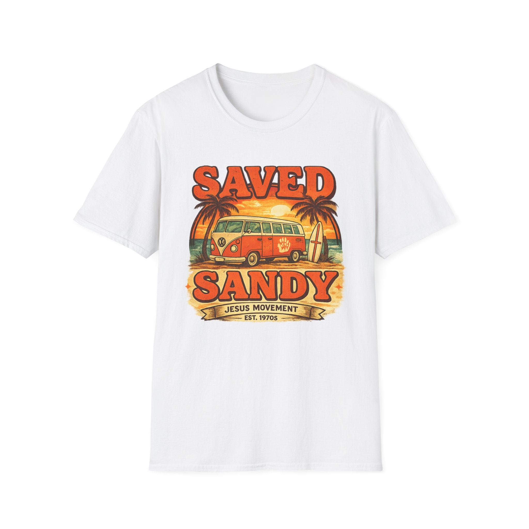Jesus Movement Saved and Sandy - T-Shirt