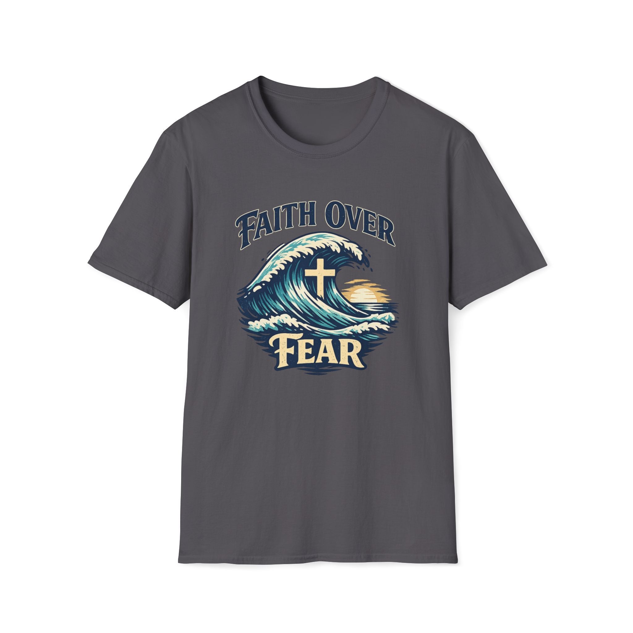 Faith Over Fear Wave Sunset T-Shirt