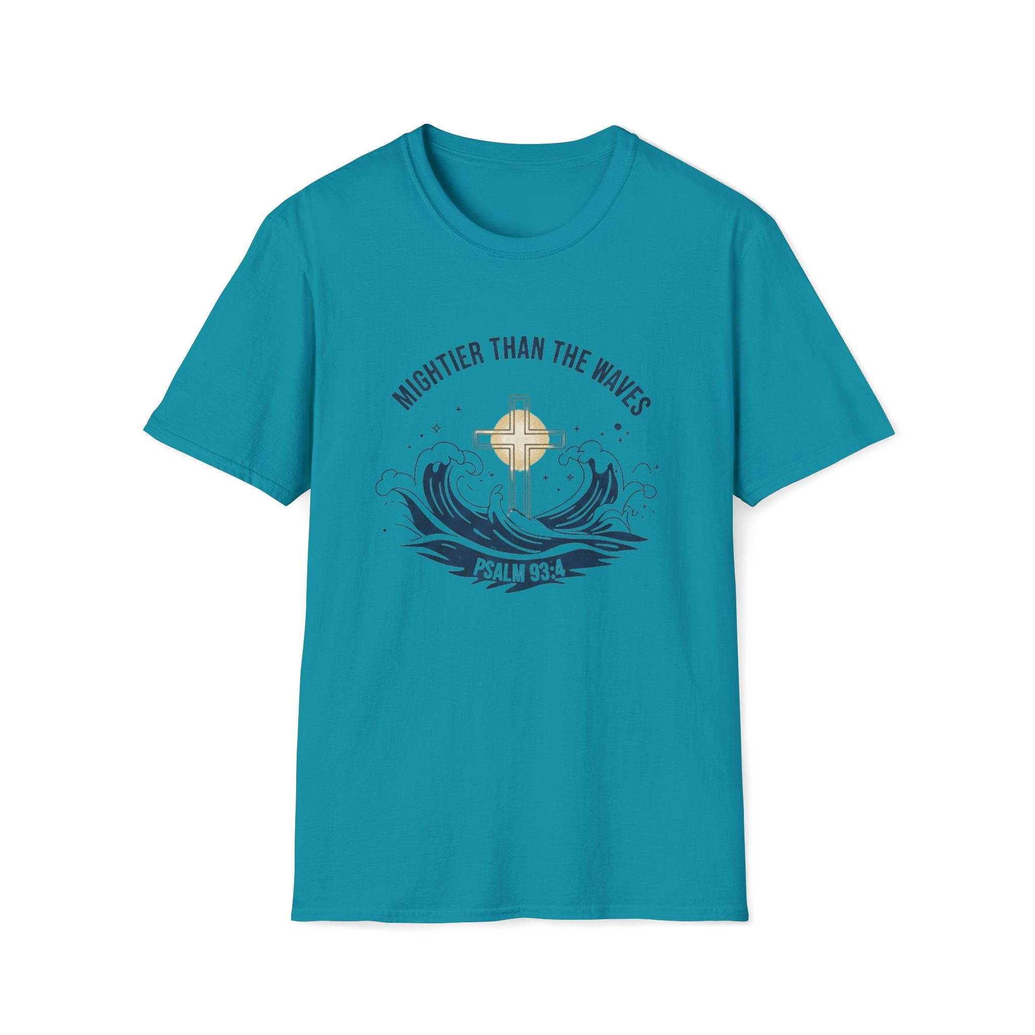 Mightier Than the Waves Psalm 93:4 Faith Waves T-Shirt